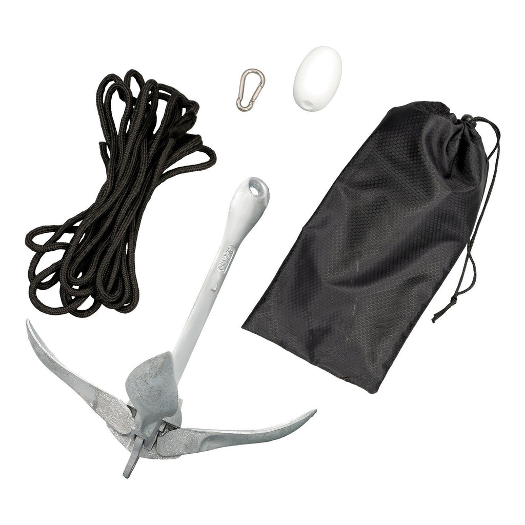 3.2kg White Folding Grapnel Anchor for Boat Marine Kayak - 1PCS Set