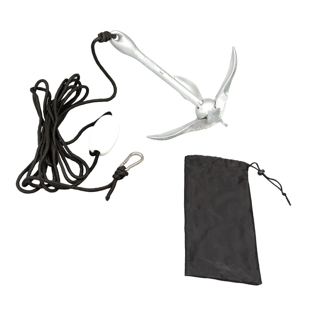 3.2kg White Folding Grapnel Anchor for Boat Marine Kayak - 1PCS Set