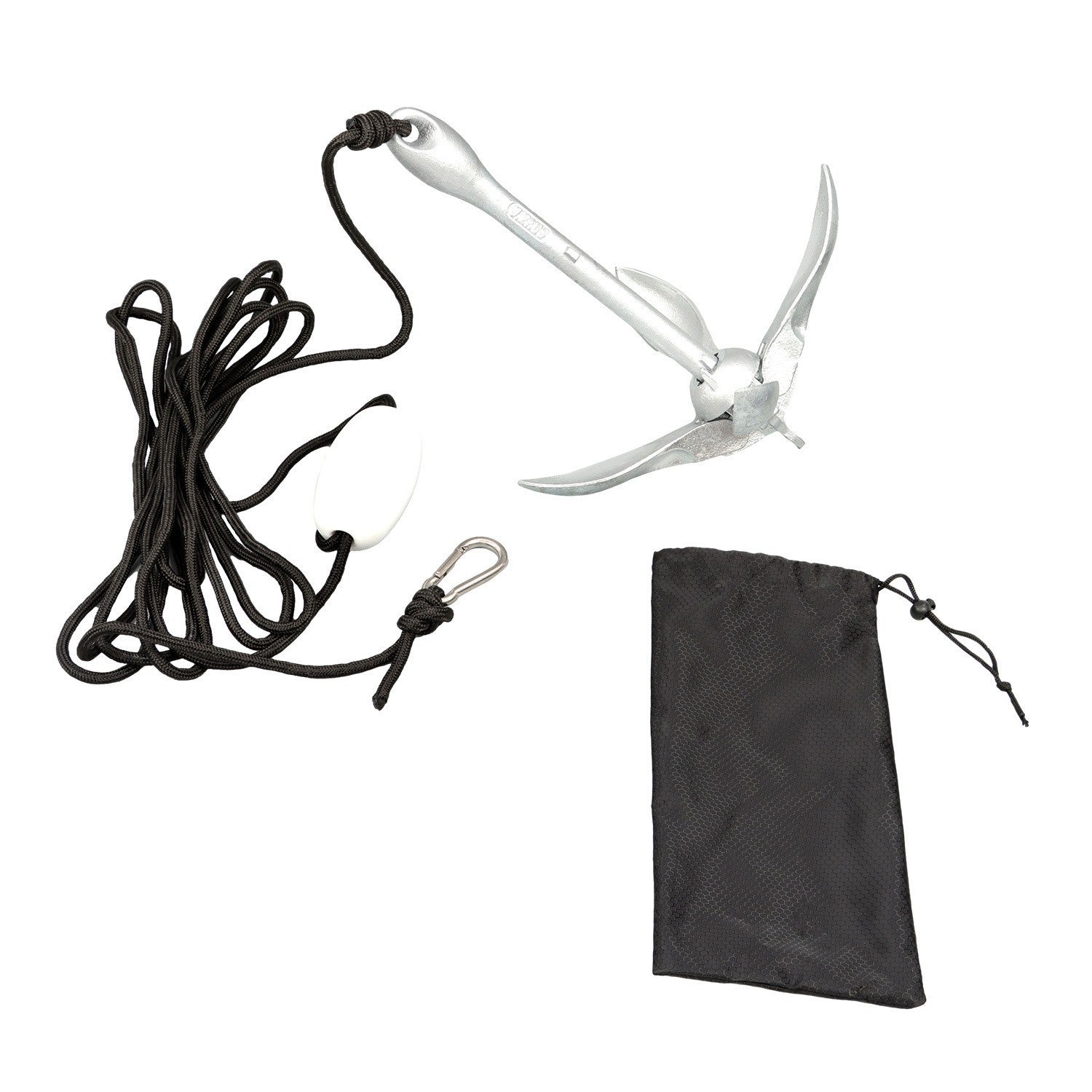 3.2kg White Folding Grapnel Anchor for Boat Marine Kayak - 1PCS Set