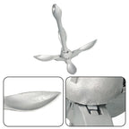3.2kg White Folding Grapnel Anchor for Boat Marine Kayak - 1PCS Set
