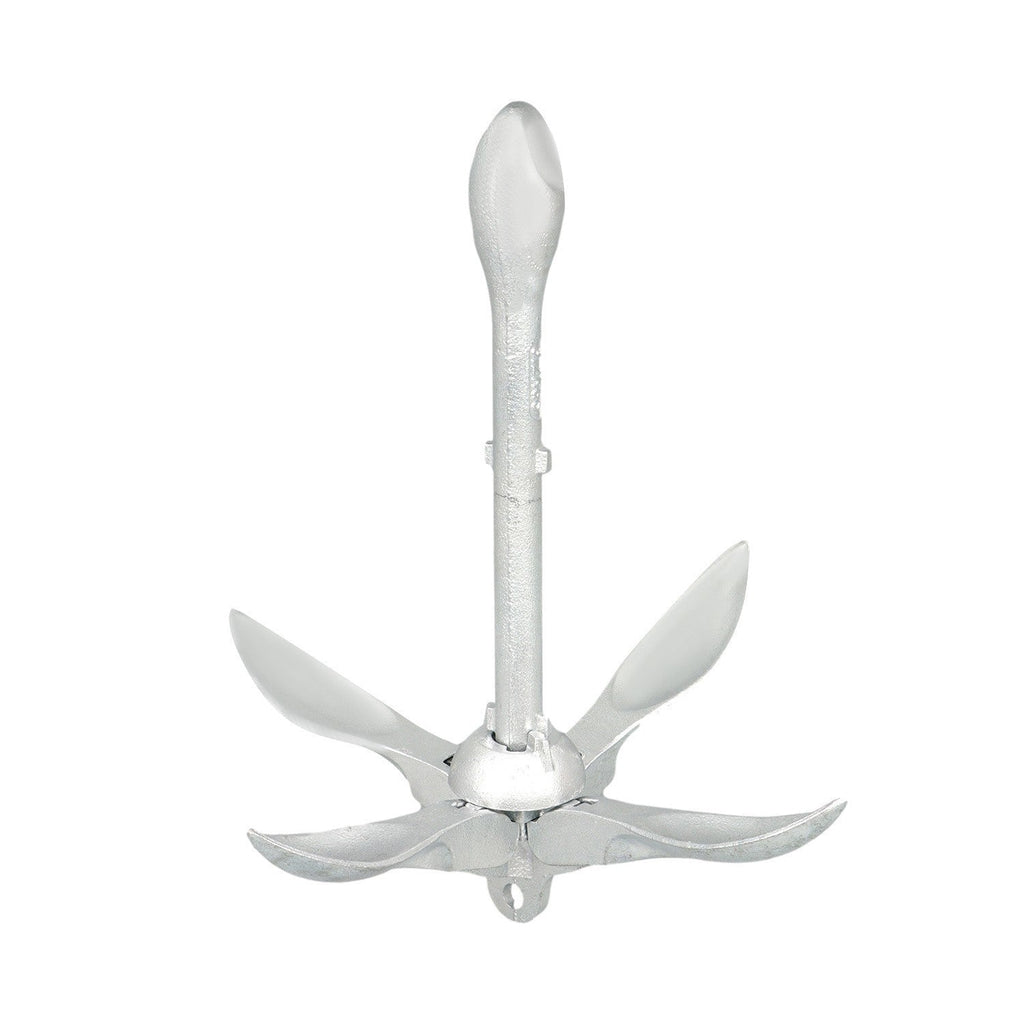 3.2kg White Folding Grapnel Anchor for Boat Marine Kayak - 1PCS Set