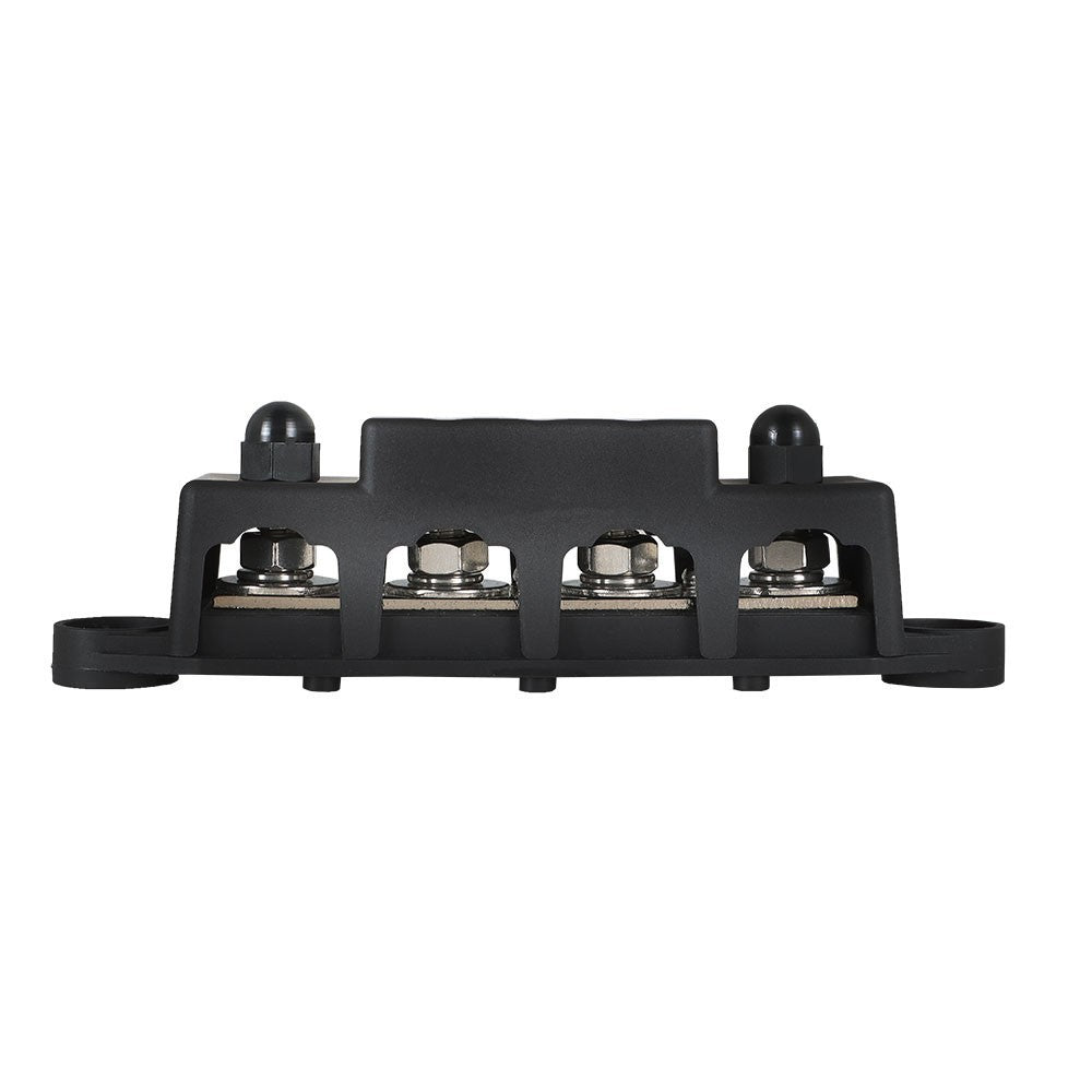 Black 4 Post Busbar 5/16" 12V 250A Power Distribution Block with Cover