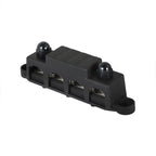 Black 4 Post Busbar 5/16" 12V 250A Power Distribution Block with Cover