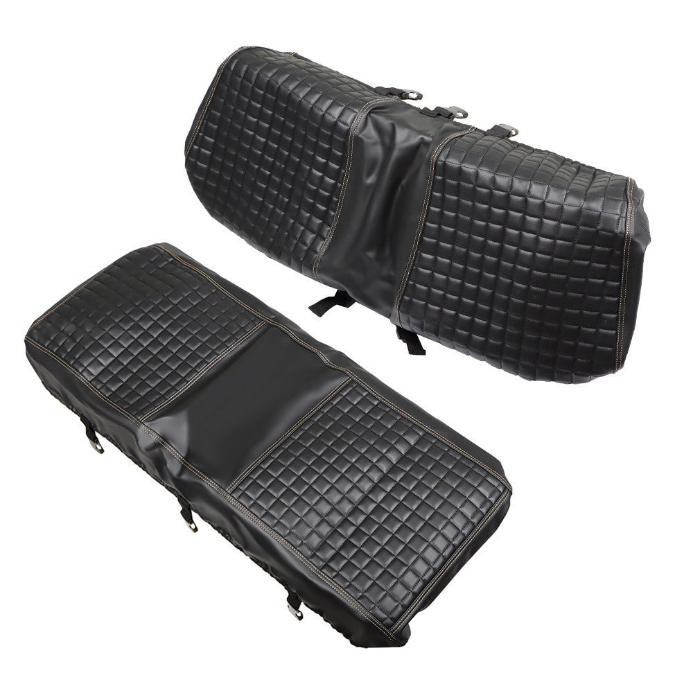 Black Universal Rear Seat Cover Kit for Club Car EZGO Yamaha Golf Cart
