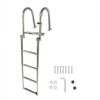 4-Step Stainless Steel Telescoping Boat Ladder Foldable Premium New