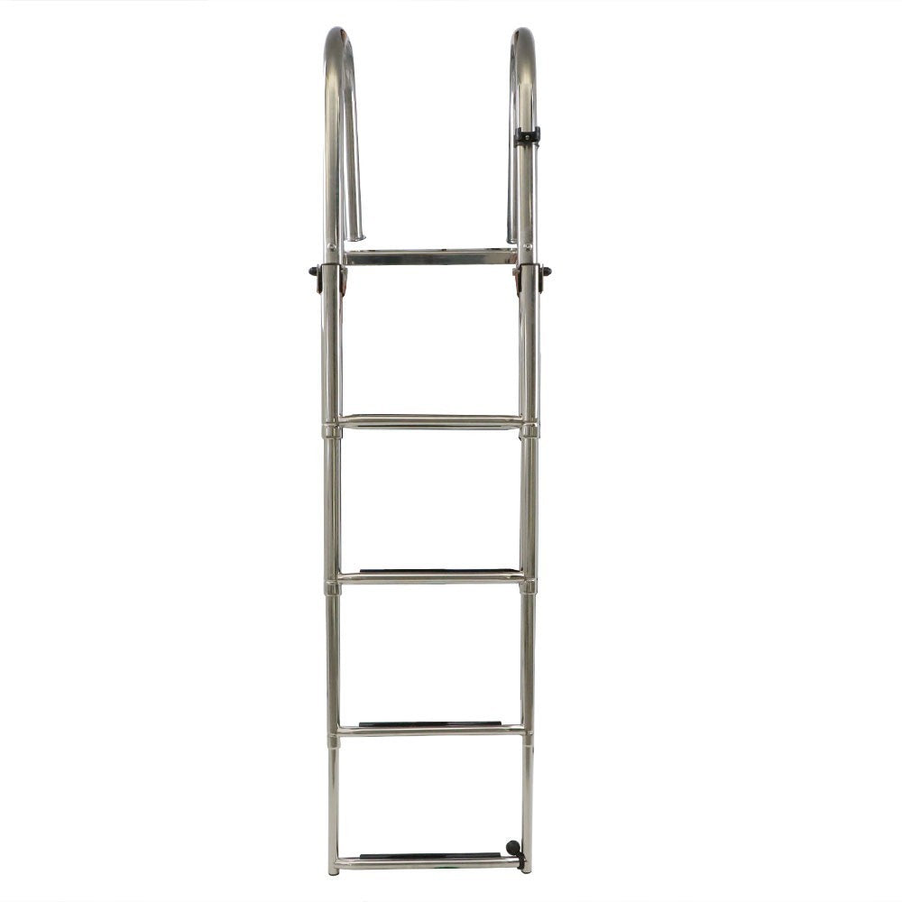4-Step Stainless Steel Telescoping Boat Ladder Foldable Premium New