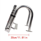 4-Step Stainless Steel Telescoping Boat Ladder Foldable Premium New