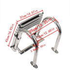 4-Step Stainless Steel Telescoping Boat Ladder Foldable Premium New