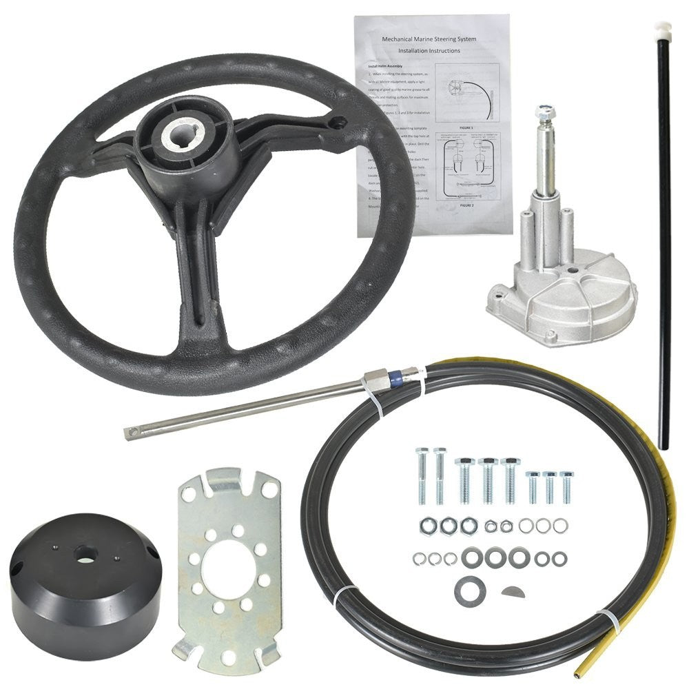13.5" High-End Boat Rotary Steering System Kit for 13ft Outboard SS13713