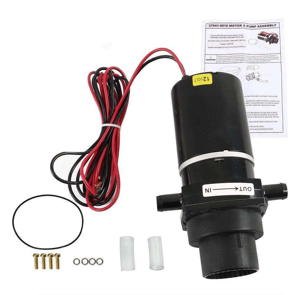 New 37041-0010 12V Motor Pump Assembly for Jabsco 37010-Series Toilets