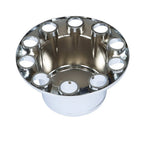 4× 33MM Chrome Rear Wheel Axle Hub Nut Covers Semi ABS Plastic Kit