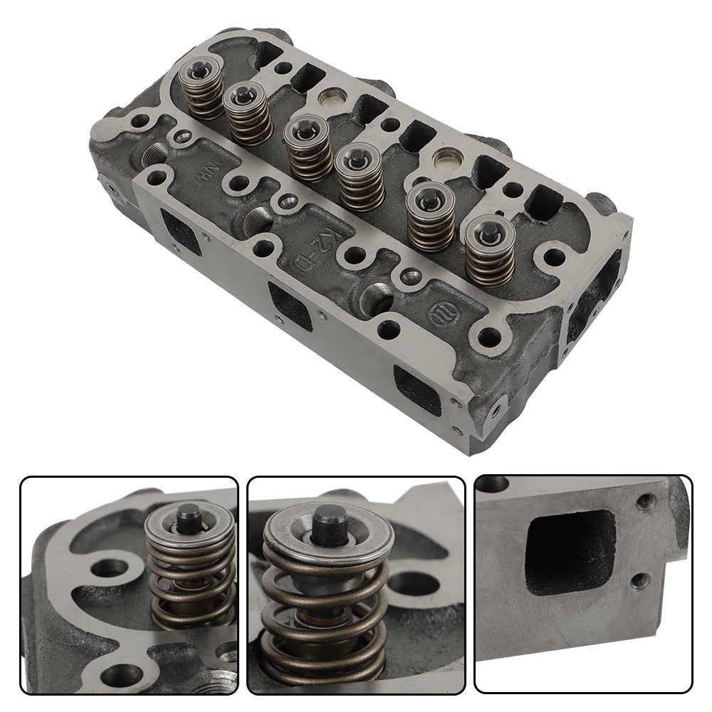 Kubota D1105 Engine Cylinder Head & Full Gasket Kit Compatible Replacement