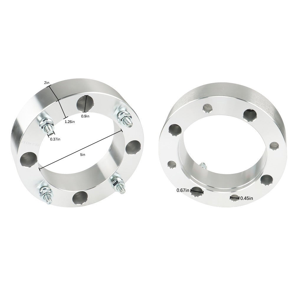 4x Wheel Spacers 4x156 2" 131mm 3/8"-24 for Kawasaki 300B Lakota 1995-2000