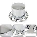4PCS 33mm Chrome Rear Wheel Axle Covers Hub Caps Lug Nuts for Semi Truck