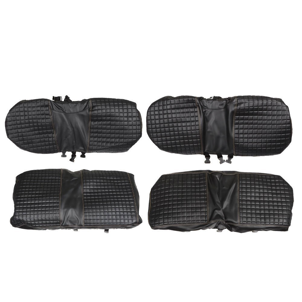 Front & Rear Seat Covers Black Diamond Stitch EZGO Medalist TXT 94-13