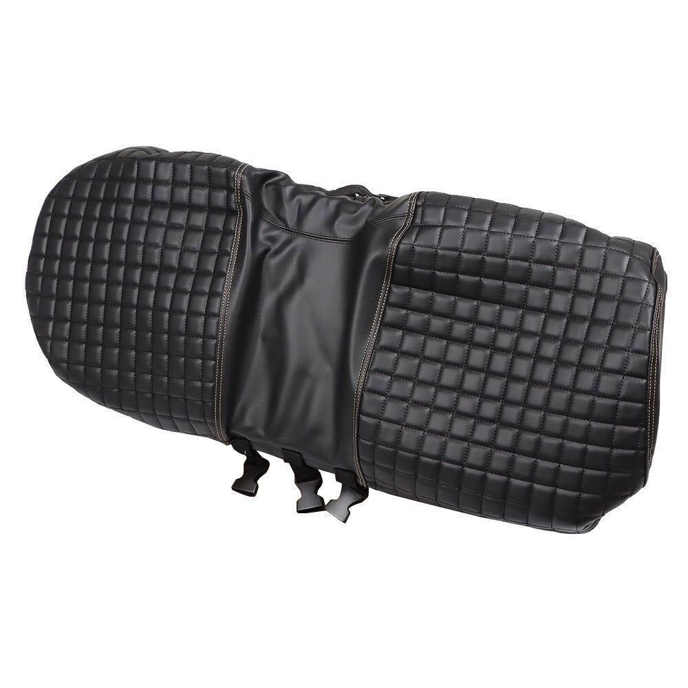 Front & Rear Seat Covers Black Diamond Stitch EZGO Medalist TXT 94-13
