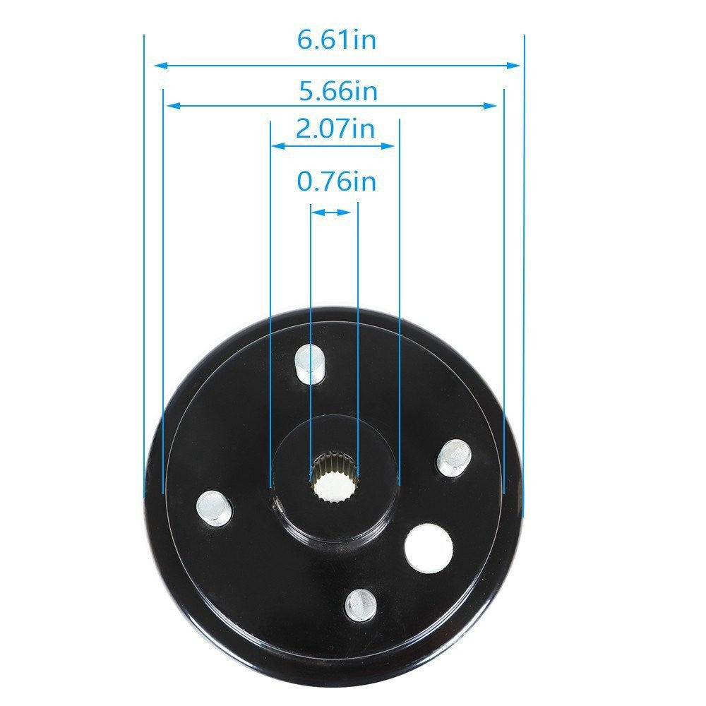 2× Rear Brake Hub Drum for EZGO Golf Cart Electric 82+ Gas 82-93