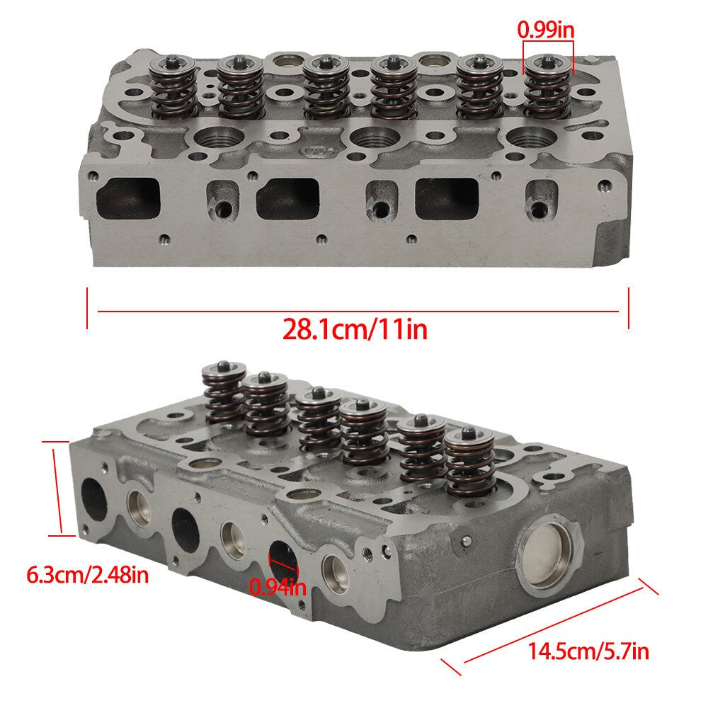 Kubota D950 D850 Engine Cylinder Head Assembly with Valves & Springs Complete