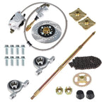 Go Kart Rear Live Axle Kit with Brake, Sprocket, Hub & Chain for Drift Trike