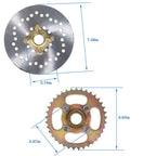Go Kart Rear Live Axle Kit with Brake, Sprocket, Hub & Chain for Drift Trike