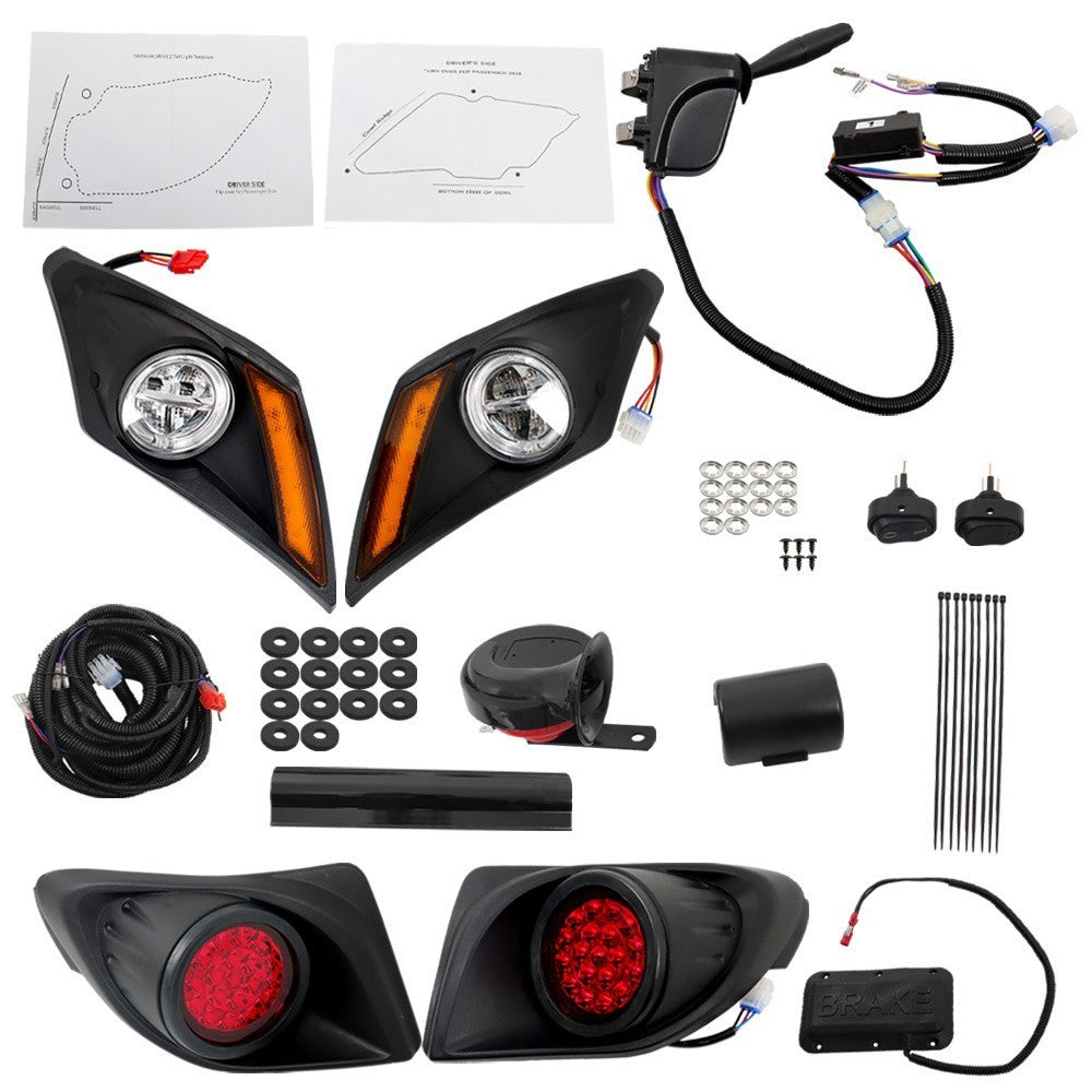 2017+ Yamaha Drive2 LED Deluxe Street Legal Golf Cart Light Kit Set