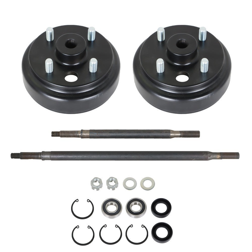 EZGO Rear Axle & Brake Hub Drum Kit for Electric & Gas 1982-93 Models