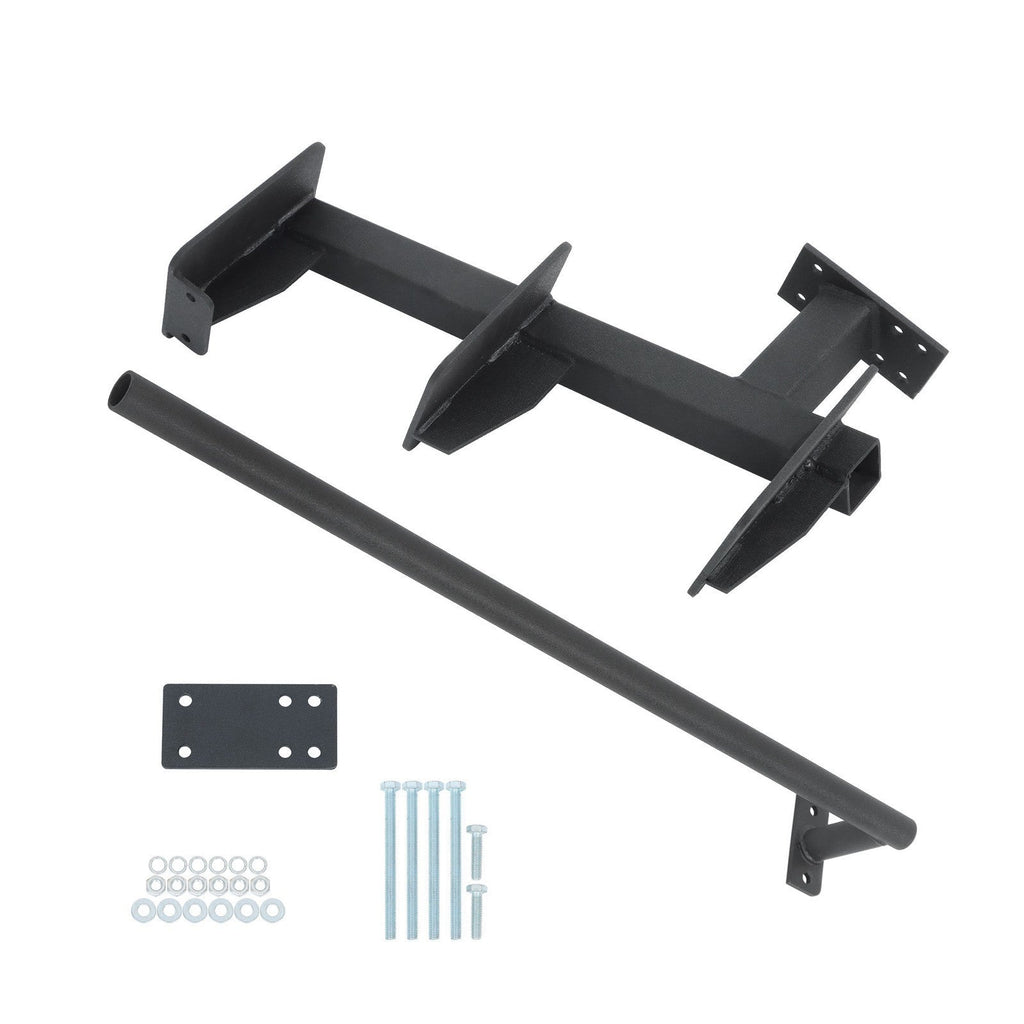 Black Universal 3-Step Bass Boat Trailer Steps Heavy-Duty with Handle