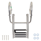 4-Step Stainless Steel Telescoping Boat Ladder with Pedal & Hand Railing