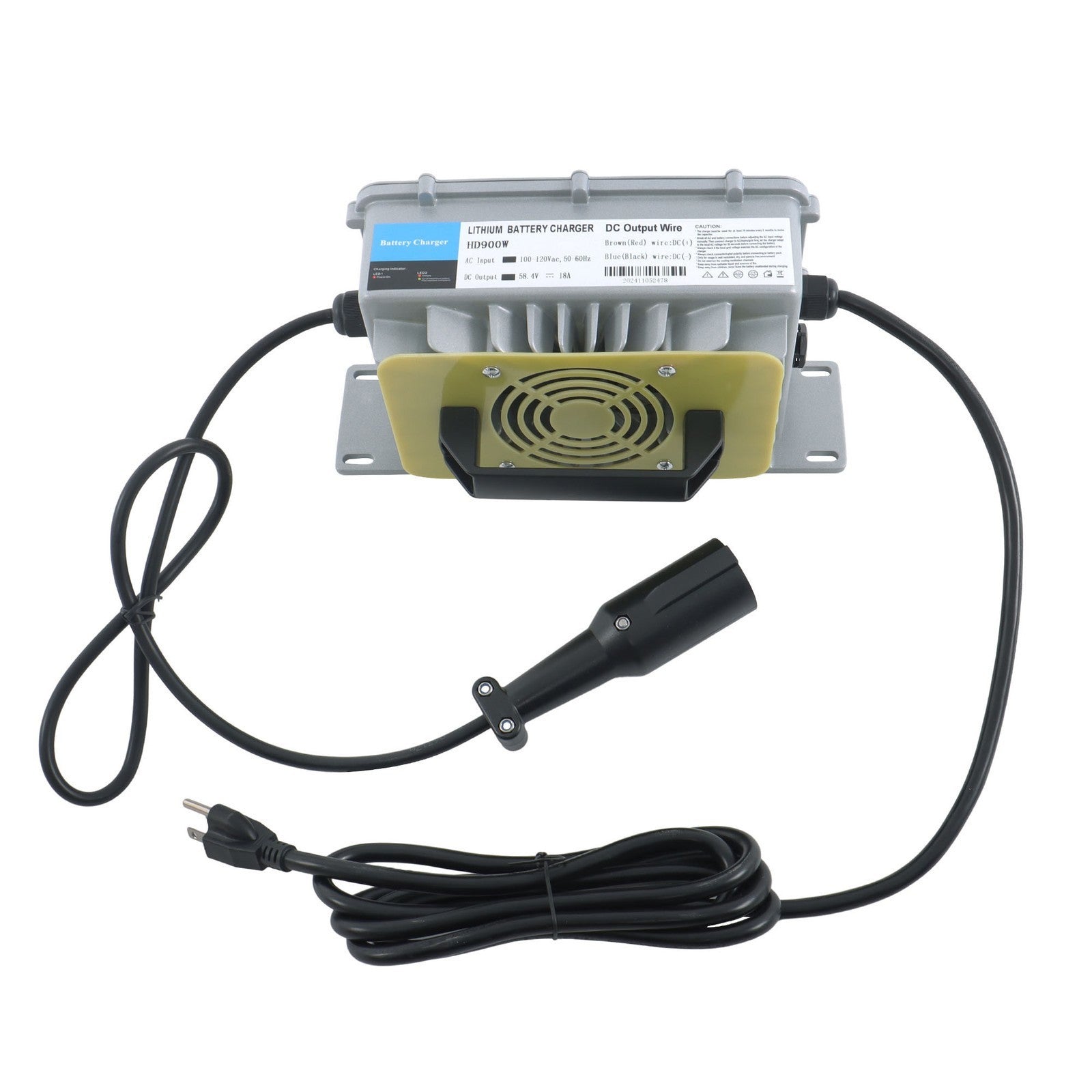3-Pin Round Plug 58.4V 18A Golf Cart Charger for Club Car DS Precedent