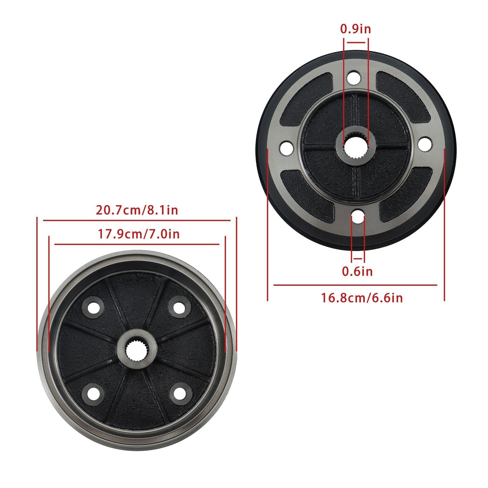 41038-1226 Rear Brake Drum Hub for Kawasaki Mule 2510/2500/2010