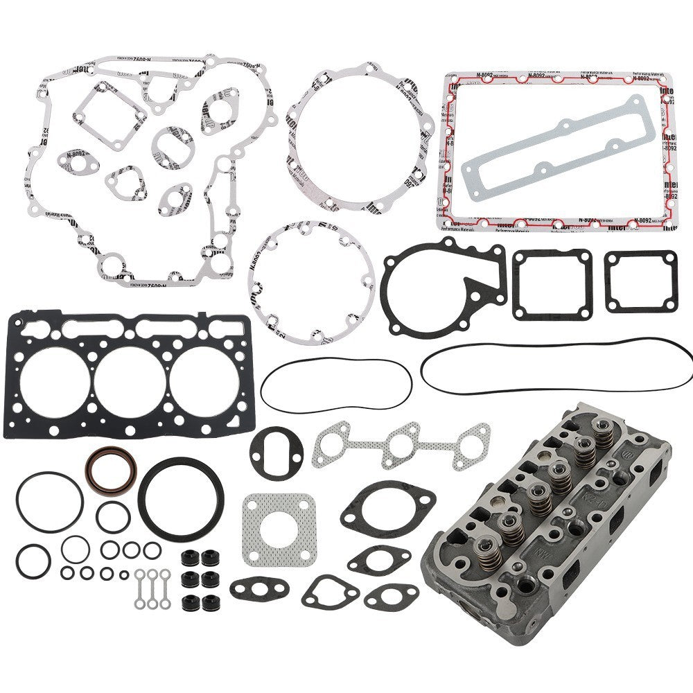 Complete Cylinder Head & Gasket Kit for Kubota D1105 Engine Replacement Parts