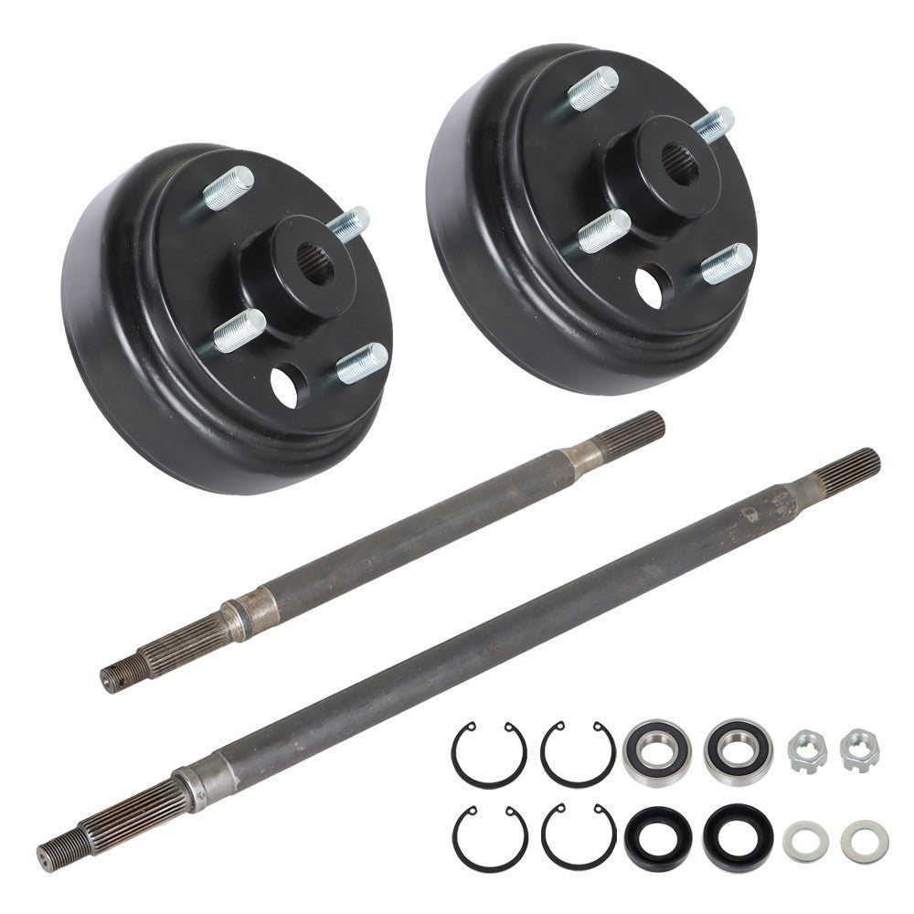 EZGO Rear Axle & Brake Hub Drum Kit 1982-1993 Golf Cart Elec Gas 2-Cycle