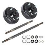 EZGO Rear Axle & Brake Hub Drum Kit 1982-1993 Golf Cart Elec Gas 2-Cycle