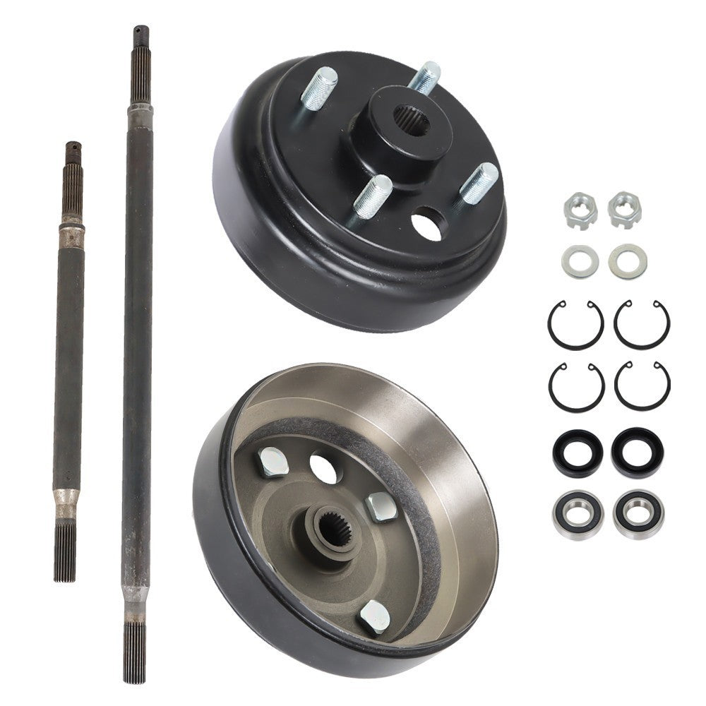 EZGO Rear Axle & Brake Hub Drum Kit 1982-1993 Golf Cart Elec Gas 2-Cycle