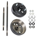 EZGO Rear Axle & Brake Hub Drum Kit 1982-1993 Golf Cart Elec Gas 2-Cycle