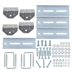 (4) 8" Galvanized Swivel Top Bunk Brackets w/ Hardware for 2x3 Boat Trailer