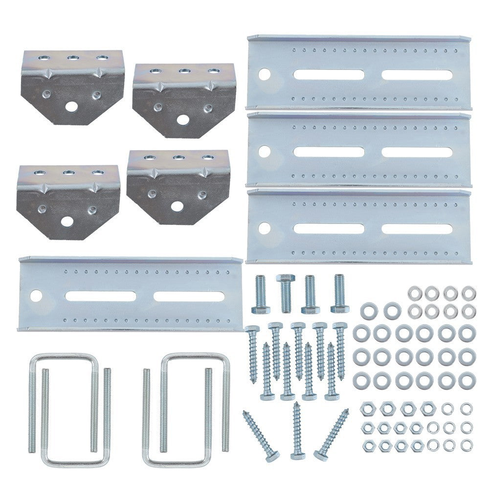 (4) 8" Galvanized Swivel Top Bunk Brackets w/ Hardware for 2x3 Boat Trailer