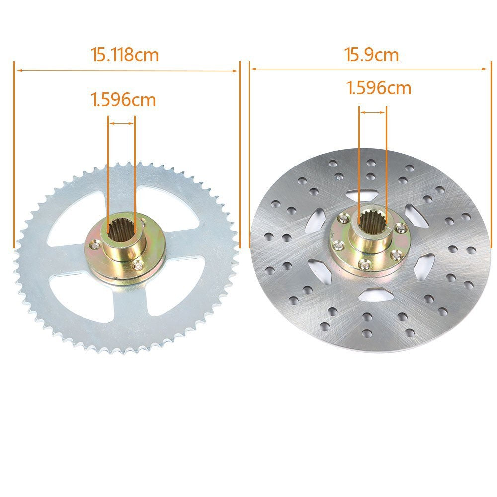 Go Kart Rear Axle Kit 740mm with T8F 58T Chain Sprocket Fit