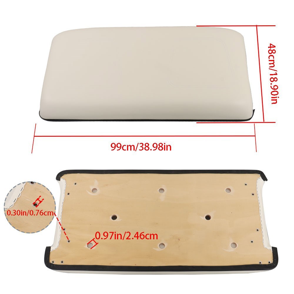 2x Club Car DS 79-00.5 Golf Cart White Seat Bottom Cushion Assembly Set