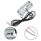 2X Blue LED Underwater Boat Lights Stainless Steel Marine Pontoon Transom
