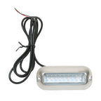2X Blue LED Underwater Boat Lights Stainless Steel Marine Pontoon Transom
