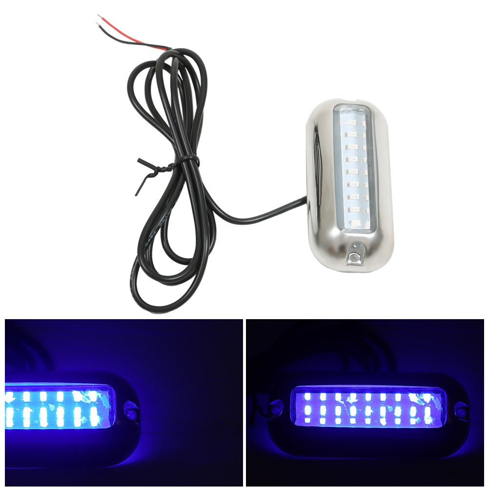 Blue 27 LED Stainless Marine Boat Transom Underwater Light for Pontoon 1PC
