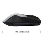 Heavy Duty Waterproof 420D Jet Ski PWC Cover 116"-125" Trailerable Marine Grade