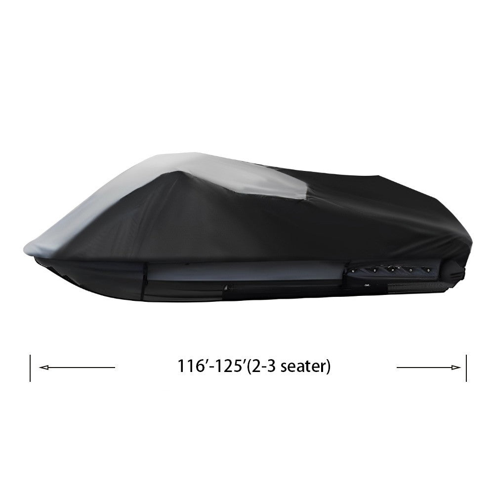 Heavy Duty Waterproof 420D Jet Ski PWC Cover 116"-125" Trailerable Marine Grade