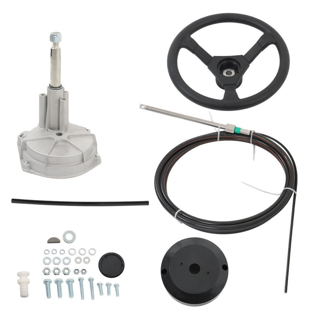 17ft Boat Rotary Steering System Outboard Kit SS13217 Marine Cable