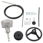 17ft Boat Rotary Steering System Outboard Kit Marine Cable SS13217