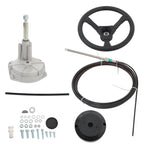 17Ft Marine Boat Rotary Steering Kit SS13217 with 13.5" Wheel Outboard Cable