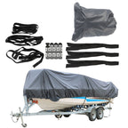 Heavy Duty US Boat Cover 14-16ft Waterproof 3-Layer Fabric Cotton Lining 90