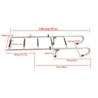 (2 & 3 Step) Durable 304 Stainless Steel Folding Ship Ladder - Sturdy Marine Use