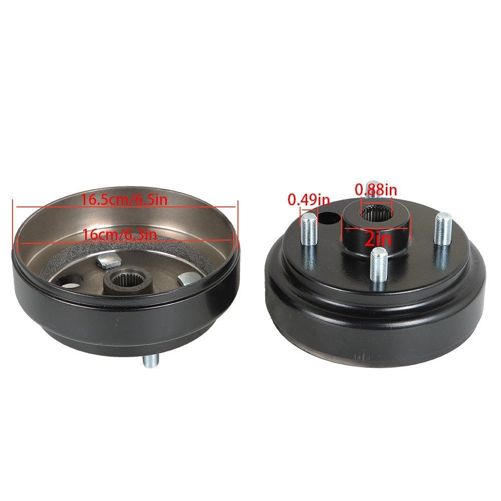 2pcs EZGO RXV Rear Wheel Brake Hub Drum 30 Teeth Gas 4-Cycle Golf Cart 1991+